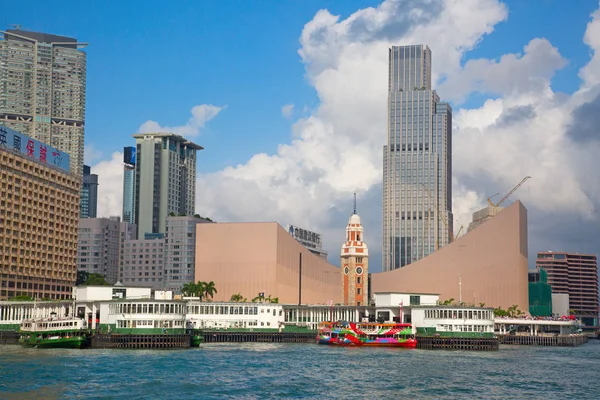 Hong Kong China Outubro 2017 Victoria Harbour Porto Forma Natural — Fotografia de Stock