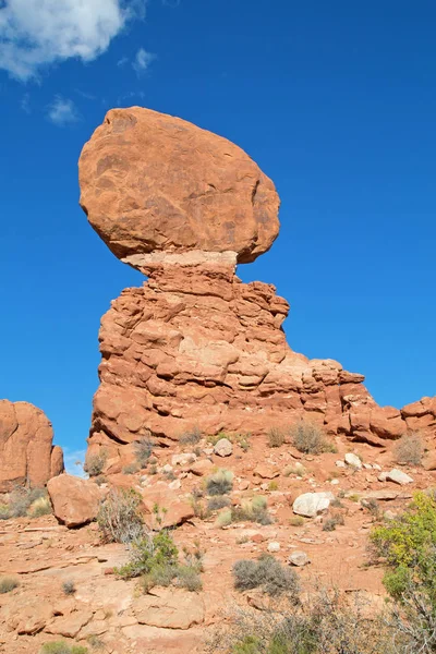 Ünlü Dengeleme Rock Arches National Park Utah Abd — Stok fotoğraf