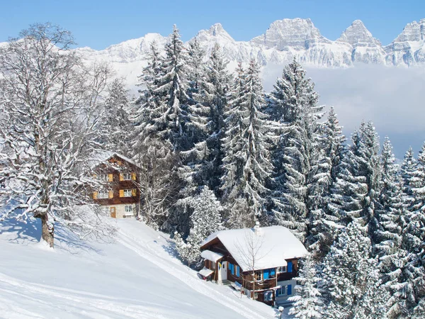 Зима Швейцарських Альпах Швейцарія — стокове фото