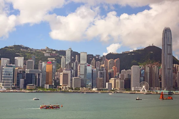 Hong Kong Kína 2017 Október Victoria Harbour Természetes Landform Kikötő — Stock Fotó