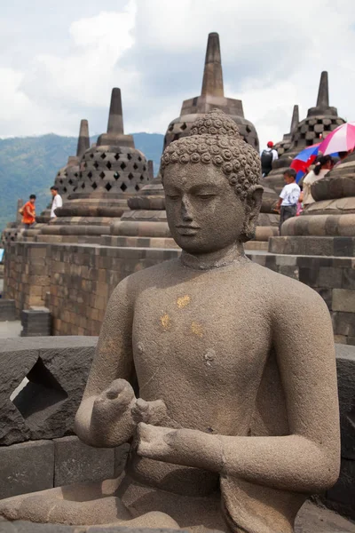 Endonezya Nın Java Adasındaki Yogyakarta Yakınlarındaki Borobudur Tapınağı — Stok fotoğraf