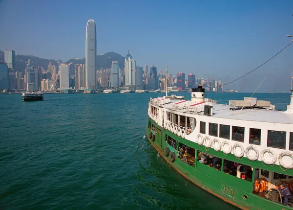Гонконг Китай Квітня 2017 Пором Срібна Зірка Крейсерська Гавань Вікторія — стокове фото