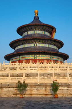 Cennet Tapınağı gün batımında, Beijing, Çin.
