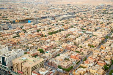 Riyadh, Suudi Arabistan - 29 Şubat 2016: Riyad şehrin havadan görünümü.