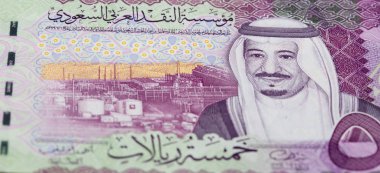 Renkli Suudi Arabistan Riyali banknot