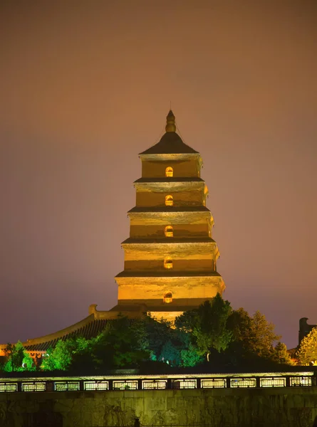 Berømte Big Wild Goose Pagoda Xian Kina – stockfoto