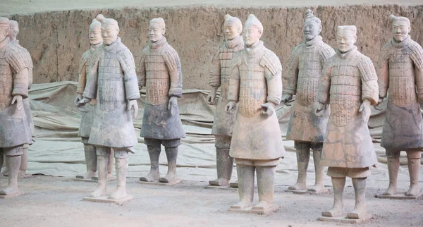 Xian China Outubro 2017 Famoso Exército Terracota Xian China — Fotografia de Stock