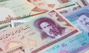 Renkli Ortadoğu banknotlar closeup