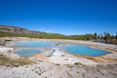 Siyah kum Şofben Havzası Yellowstone Milli Parkı, ABD.