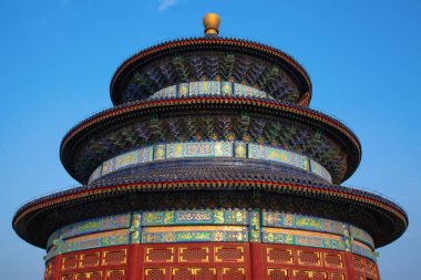 Cennet Tapınağı gün batımında, Beijing, Çin.