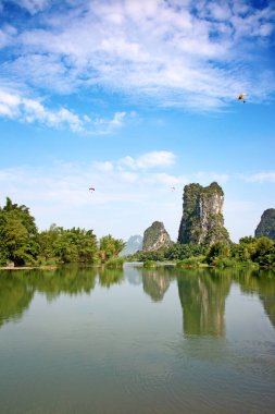 Lijiang nehirde Guangxi Zhuang Özerk Bölgesi, Çin.