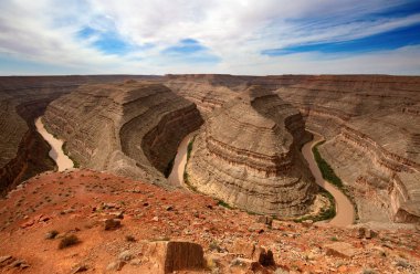 Goosenecks devlet parkı San Juan Nehri Utah, ABD.
