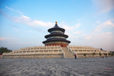 Cennet Tapınağı gün batımında, Beijing, Çin.