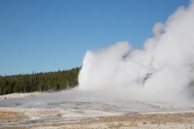 Eski sadık Şofben Erüpsiyonu inyellowstone Milli Parkı, ABD.