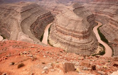 Goosenecks devlet parkı San Juan Nehri Utah, ABD.