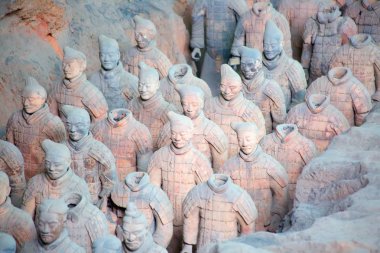 Xian, Çin - 8 Ekim 2017: Ünlü Terracotta Army Xian, Çin.
