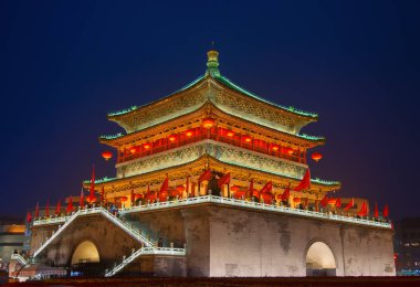 Ünlü çan kulesi Xian City, Çin.