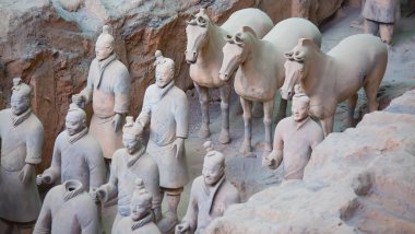 Xian, Çin - 8 Ekim 2017: Ünlü Terracotta Army Xian, Çin.