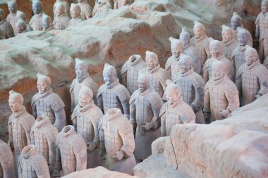 Xian, Çin - 8 Ekim 2017: Ünlü Terracotta Army Xian, Çin.