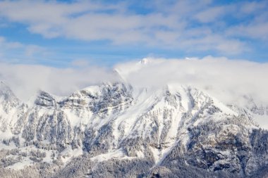 Kış içinde yüksek swiss alps, İsviçre.