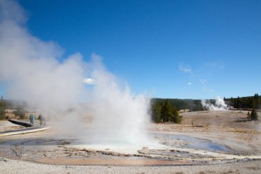 Yellowstone Milli Parkı, ABD eski sadık alanında Şofben patlama.