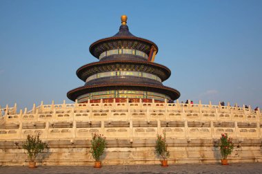 Cennet Tapınağı gün batımında, Beijing, Çin.