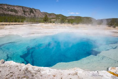 Siyah kum Şofben Havzası Yellowstone Milli Parkı, ABD.