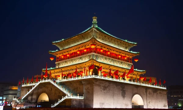 Famous Bell Tower in Xian city, China.
