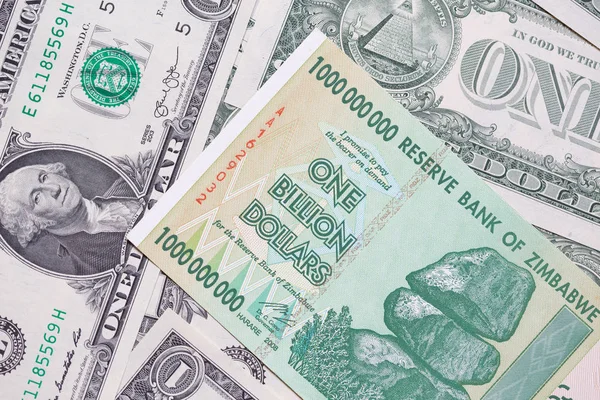 Zimbabve Banknotlar Hiperenflasyon Sonra Closeup — Stok fotoğraf