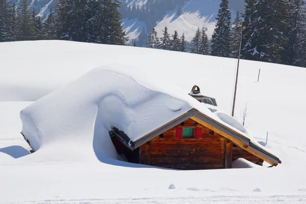 Inverno Alta Montagna Svizzera Svizzera — Foto Stock