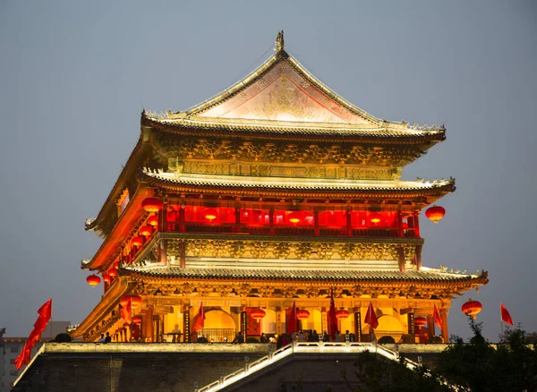 Famous Drum Tower Xian City China — Stock Photo, Image