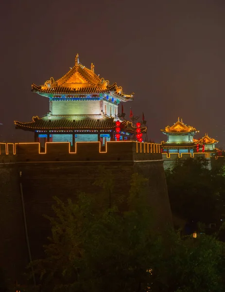 中国西安市著名城墙 — 图库照片