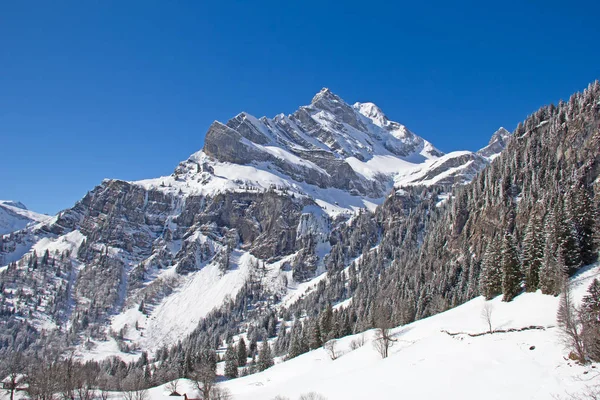 Zima Alpach Szwajcarskich Szwajcaria — Zdjęcie stockowe