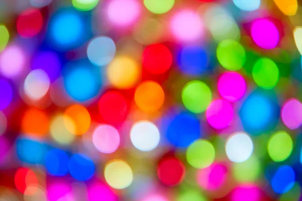 Defocused Colourful Ligths Christmas Tree — Stock Photo, Image