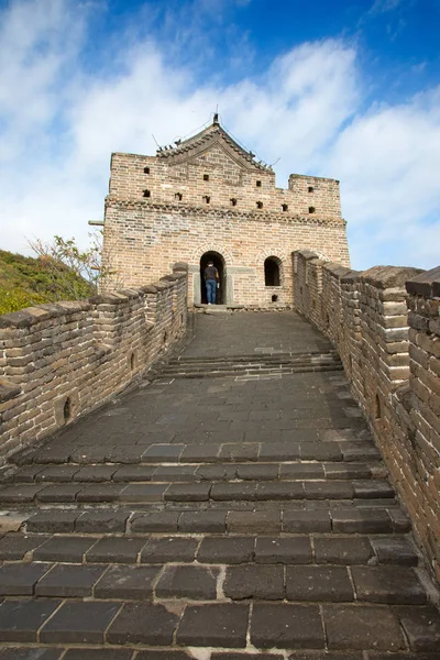 Famous Great Wall China Section Mutianyu Located Nearby Beijing City — Stock Photo, Image