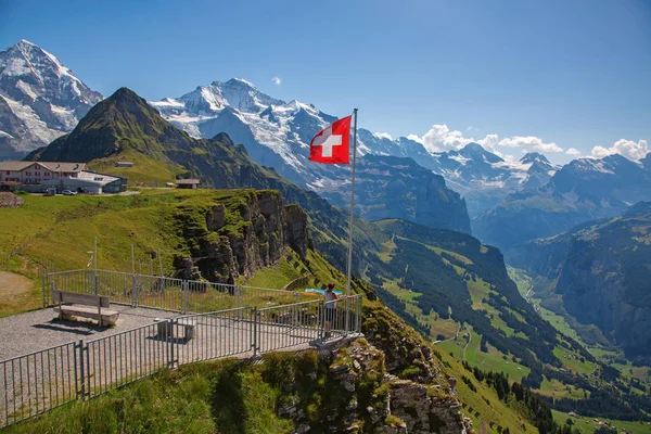 Swiss vlag — Stockfoto