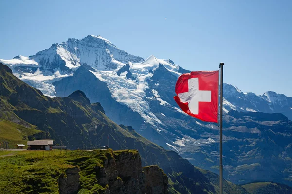 Schweizer Flagge — Stockfoto