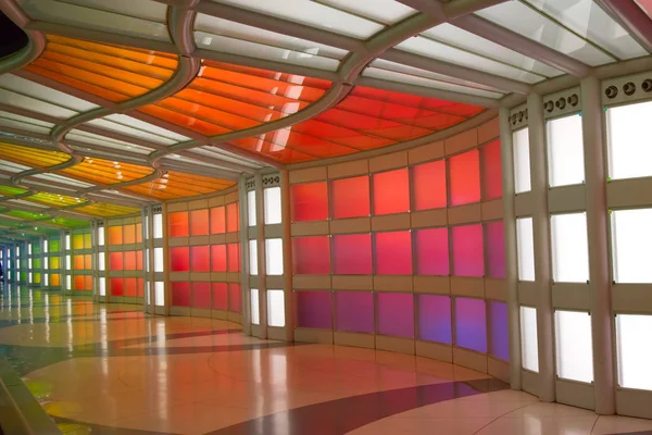 Underground passage in the Chicago O 'Hare airport — стоковое фото