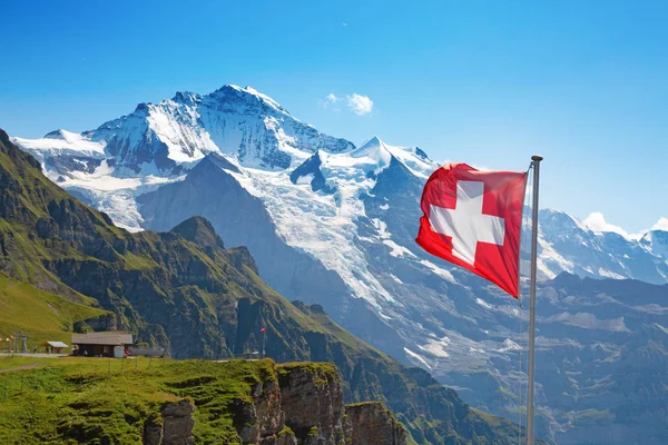 Schweiz flagga — Stockfoto