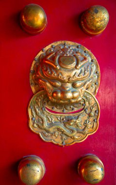 BEIJING, ÇİN - 14 Ekim 2017: Yasak Şehir (Saray Müzesi), Çin imparatorluk sarayı Ming hanedanlığından Qing hanedanlığının sonuna kadar (1420-1912)).