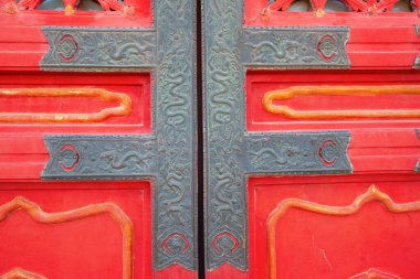 BEIJING, ÇİN - 14 Ekim 2017: Yasak Şehir (Saray Müzesi), Çin imparatorluk sarayı Ming hanedanlığından Qing hanedanlığının sonuna kadar (1420-1912)).