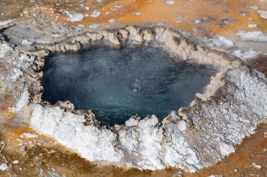 Yellowstone Ulusal Parkı 'ndaki üst gayzer havzası, ABD
