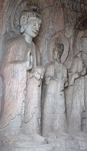 Ünlü Longmen Grottoes Çin Hennn Eyaleti Luoyang Yakınlarındaki Anıt Kayaya — Stok fotoğraf