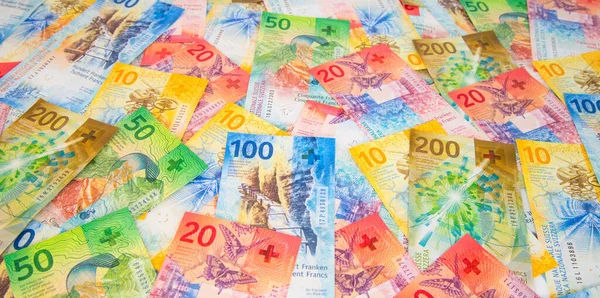 Sammlung Der Neuen Schweizer Banknoten Ausgegeben Den Jahren 2017 2019 — Stockfoto