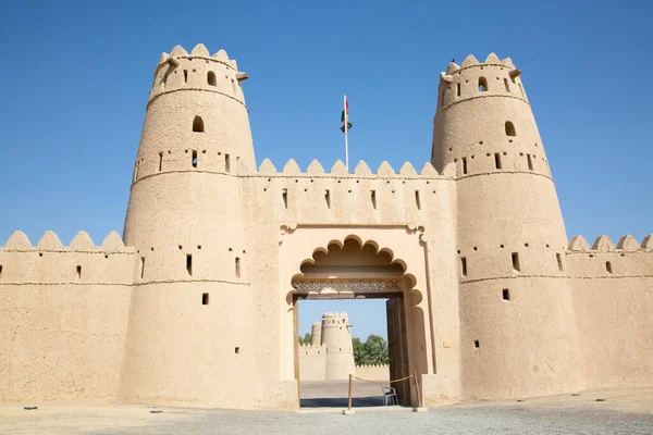 Slavná Jahiliho Pevnost Ain Oáze Spojené Arabské Emiráty — Stock fotografie
