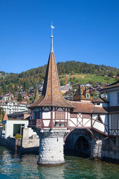 Schloss Oberhofen Thunersee Schweiz — Stockfoto