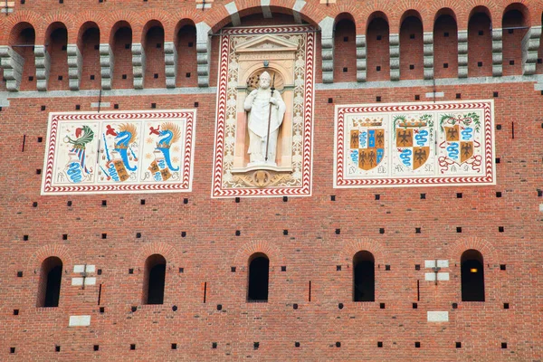 Milan Main Entrance Sforza Castle — Stock Photo, Image