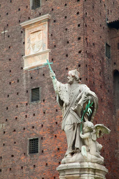 Milan Main Entrance Sforza Castle — Stock Photo, Image