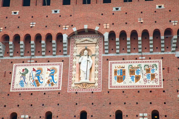 Milán Entrada Principal Castillo Sforza — Foto de Stock