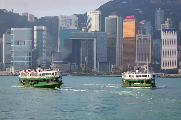 Hong Kong Duben Trajekt Day Star Křižování Victoria Harbor Dne — Stock fotografie